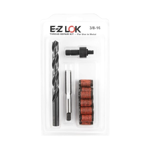 E-Z Lok Thread Repair Kit for Metal - Standard Wall - 3/8-16 x 9/16-12 x 1.00 Length EZ-329-601 - main